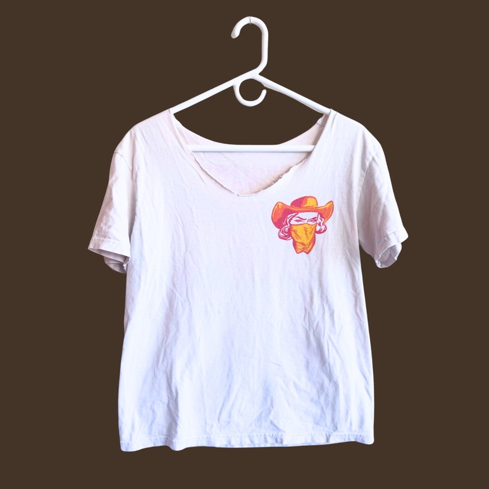 Custom hand screen printed bandita tshirt | M